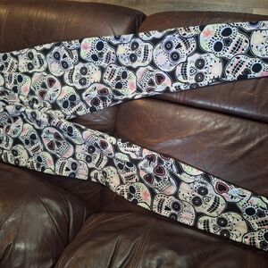 Kids Sugar Skull Patterned Pants